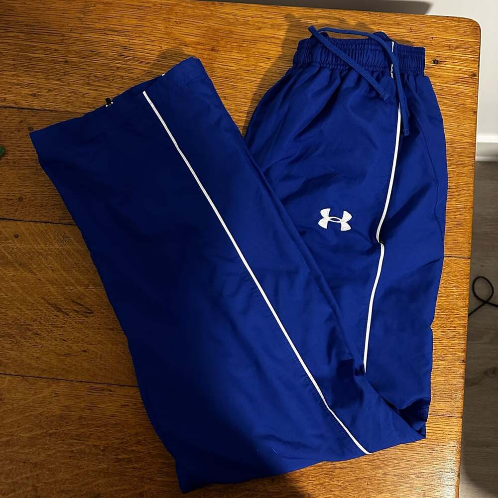 Under Armour Blue UA Advance Woven Warmup Mesh Lined Athletic Pants Women's NWT